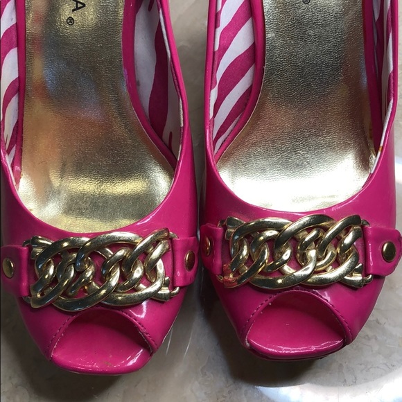 Wild Diva pump open toes pink babies high heel - Picture 8 of 8